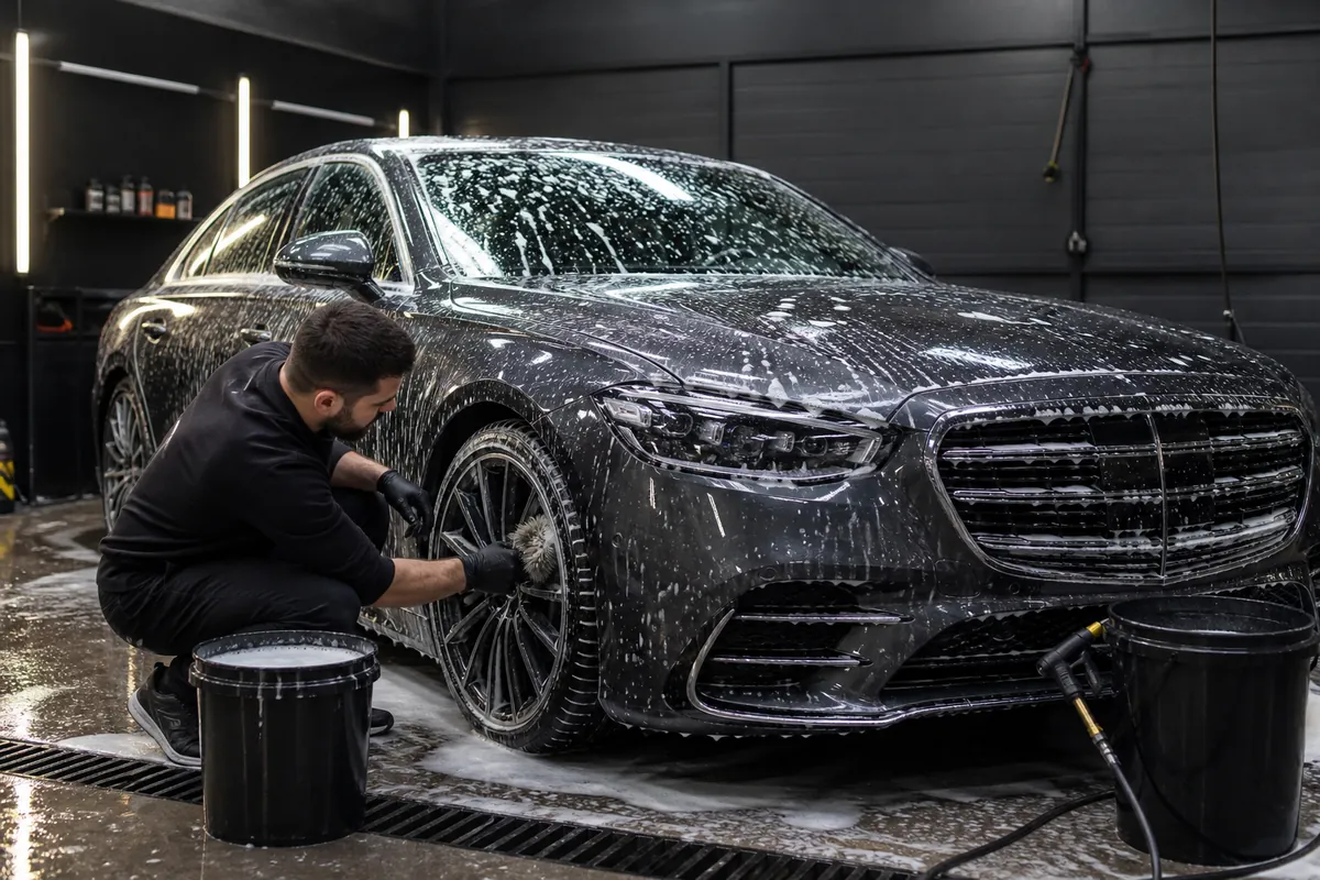 Premium car wash service at MasterGloss Pro Detailers in Muntinlupa